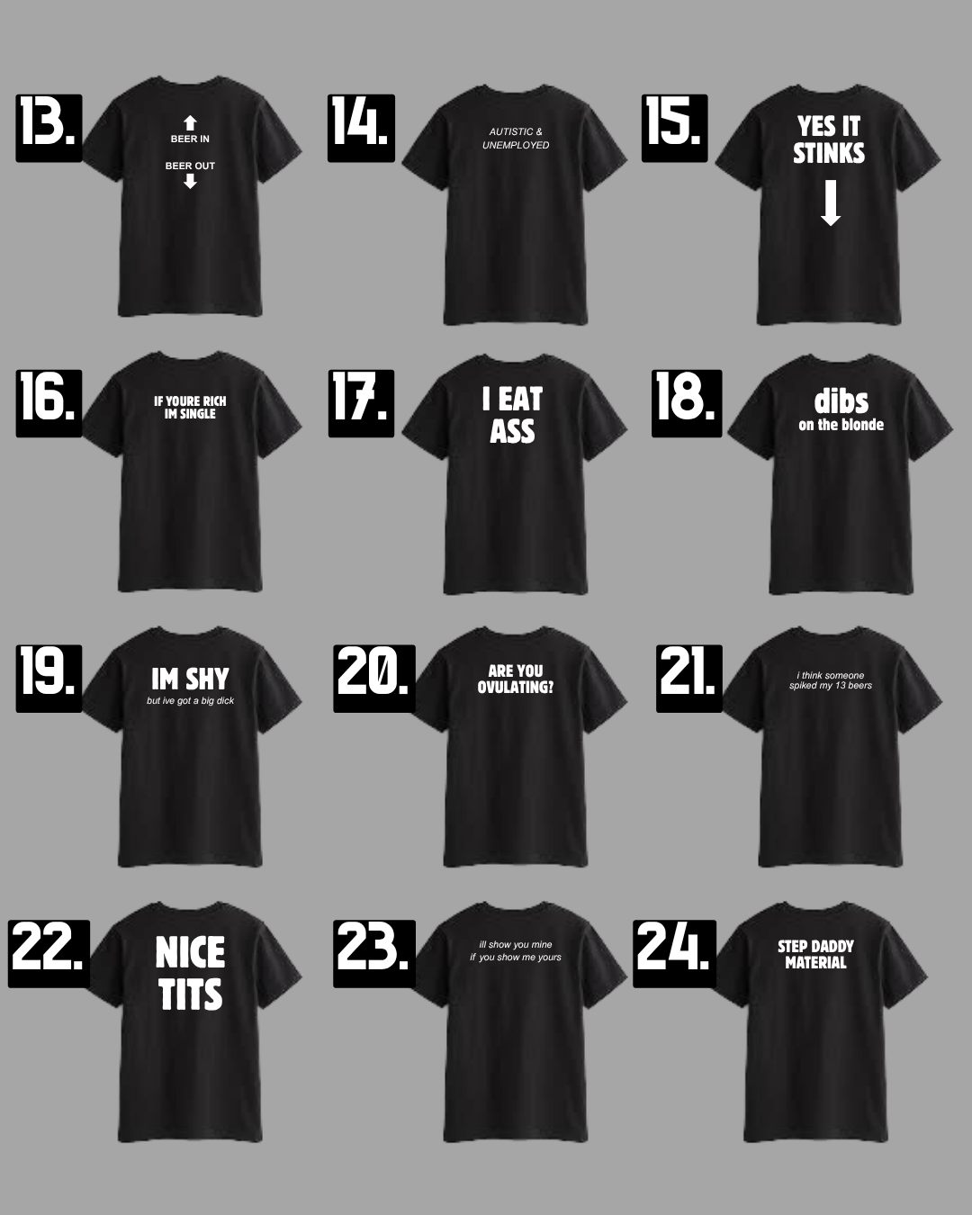 Funny T-Shirts - Rude Offensive Naughty Novelty Meme Printed Unisex Tees Tops Shirt for Nights Out Stags or Parties Quirky Charm Gift for Meme Enthusiasts