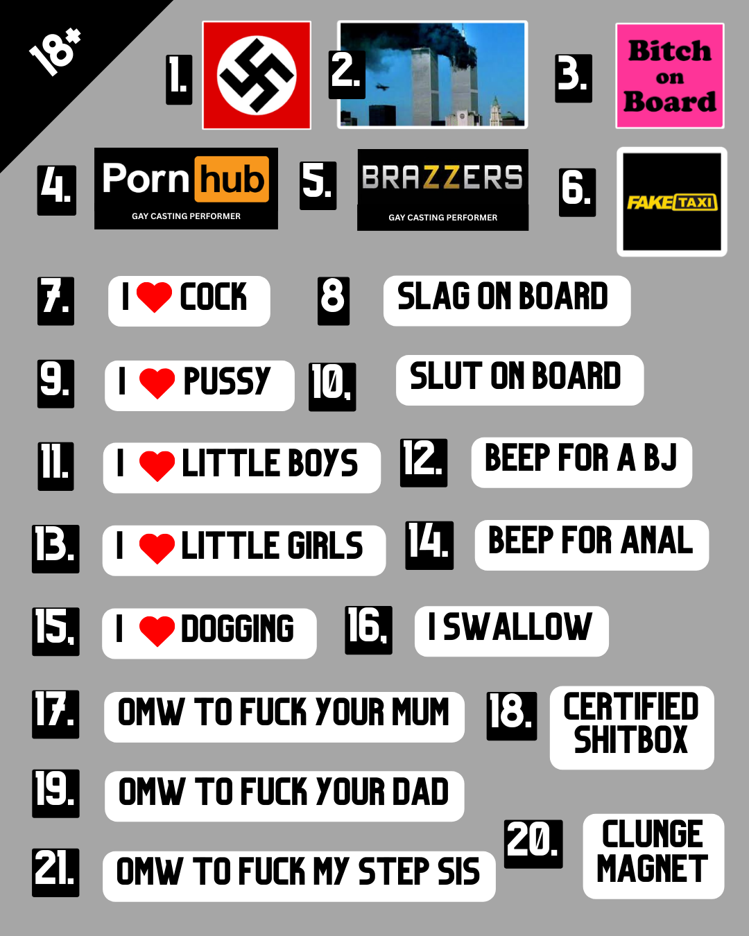 🚗 Rude Car Air Fresheners -  Offensive Funny Quirky Novelty Silly Smelly Handmade Gift Secret Santa Present Interior Double Sided Hanging