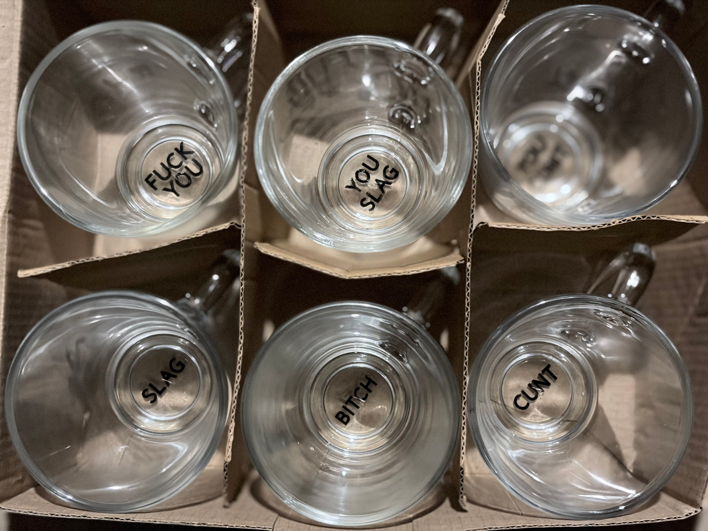 ☕️ Secret Santa Funny Mugs - Rude Offensive 18+ Naughty Office Coffee Tea Latte Glass Tumbler Present Stocking Filler Meme Quirky Text Gift