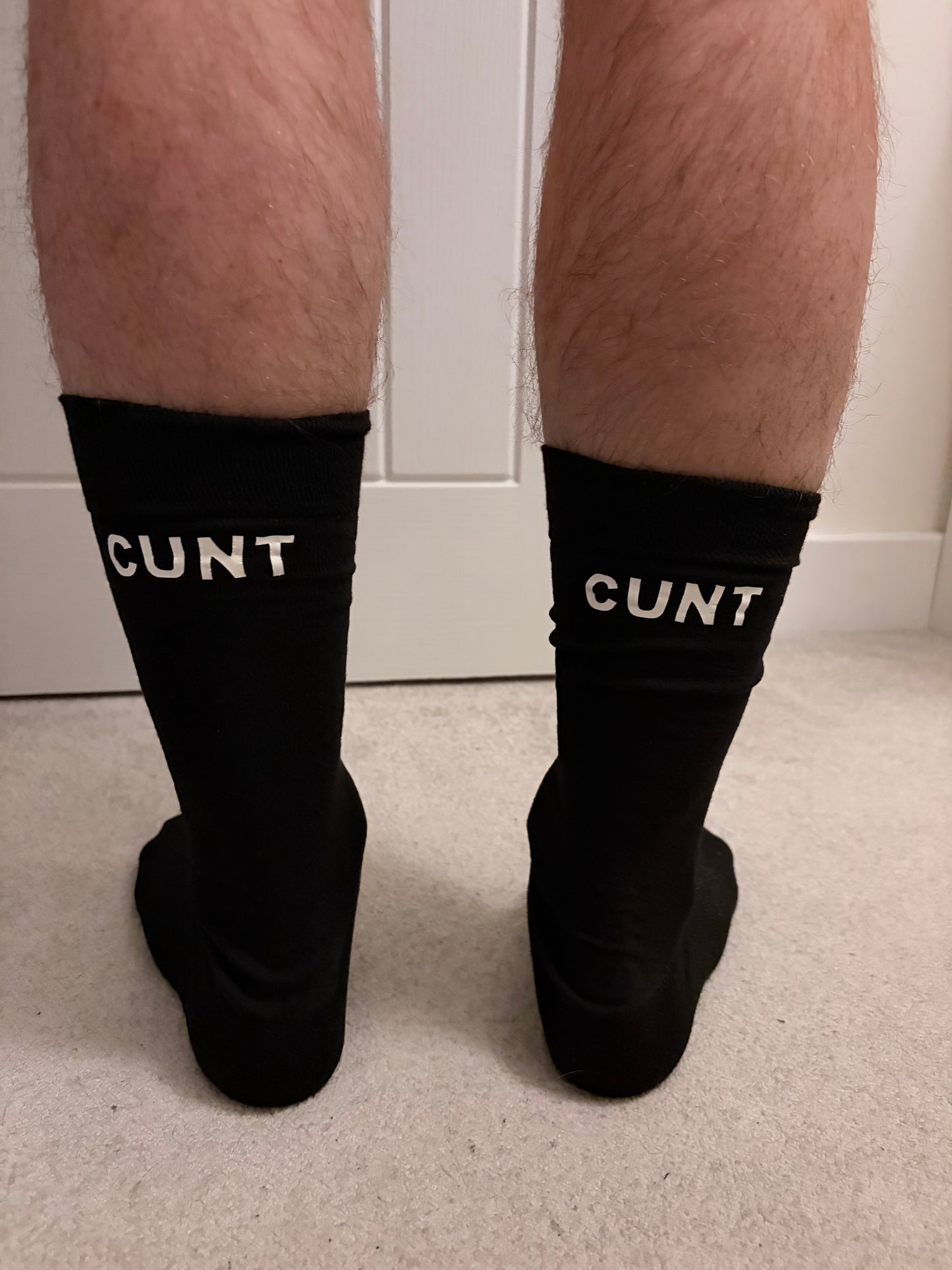 🧦 Secret Santa Funny Socks - Rude Offensive 18+ Naughty Office Pair Black Unisex Random Stupid Present Stocking Filler Meme Quirky Text Gift