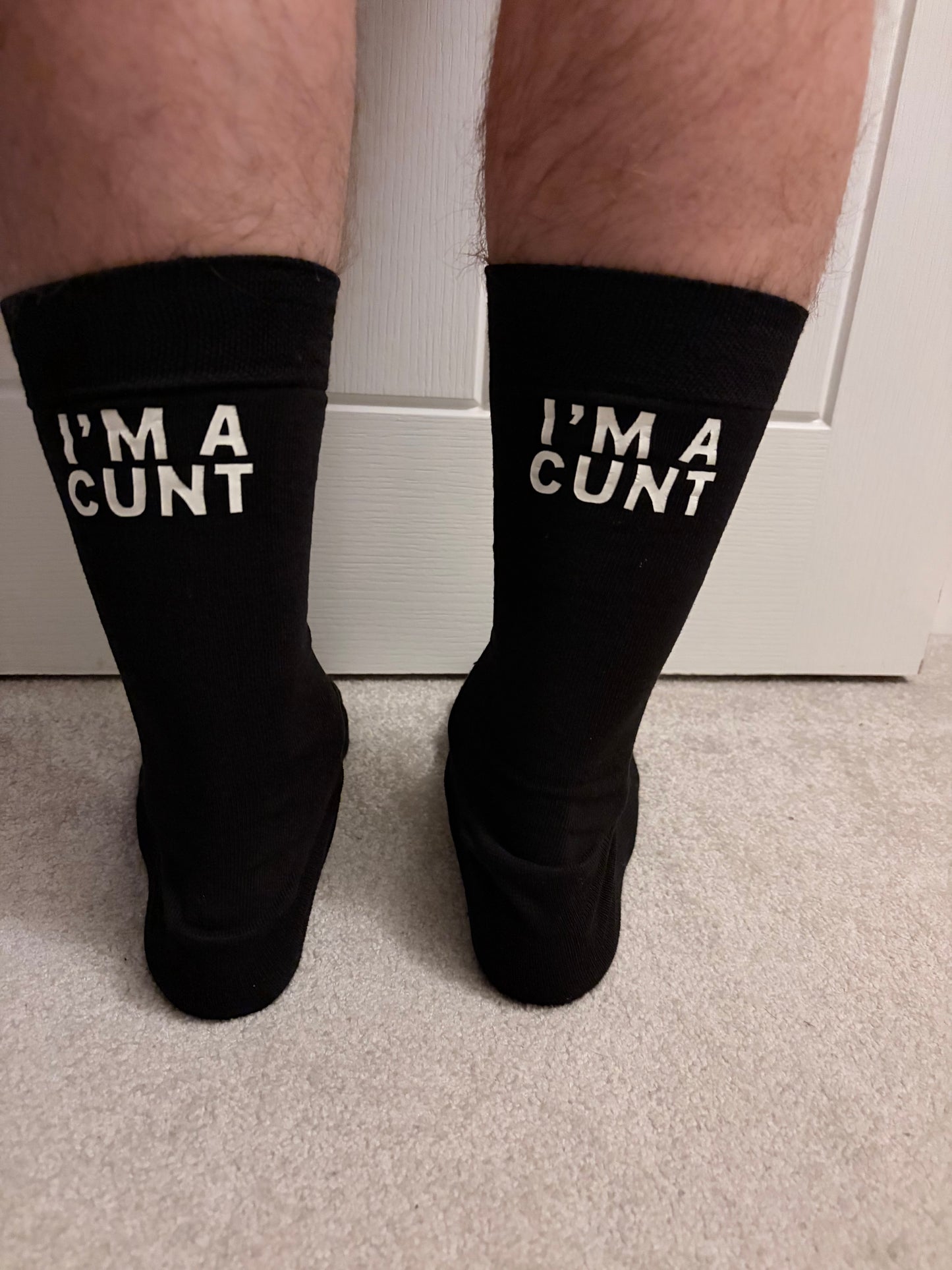 🧦 Secret Santa Funny Socks - Rude Offensive 18+ Naughty Office Pair Black Unisex Random Stupid Present Stocking Filler Meme Quirky Text Gift