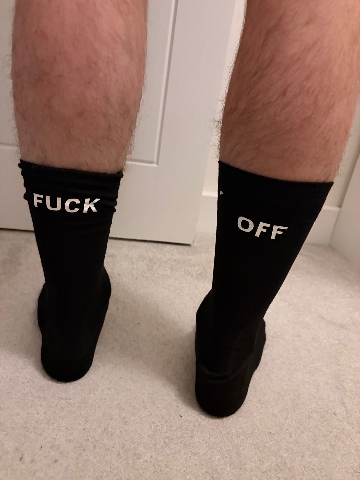 🧦 Secret Santa Funny Socks - Rude Offensive 18+ Naughty Office Pair Black Unisex Random Stupid Present Stocking Filler Meme Quirky Text Gift