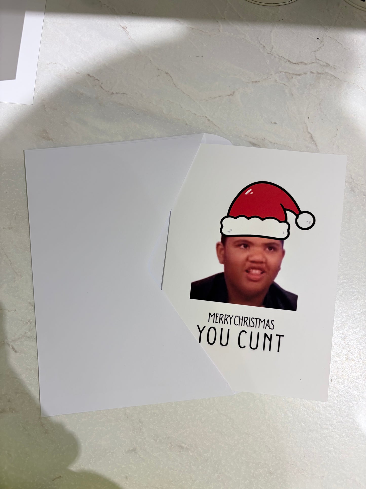 Rude Greeting Cards - Christmas Birthday Funny Offensive 18+ Naughty Office Present Stocking Filler Meme Quirky Text Gift Customisable Personalised Card Envelope