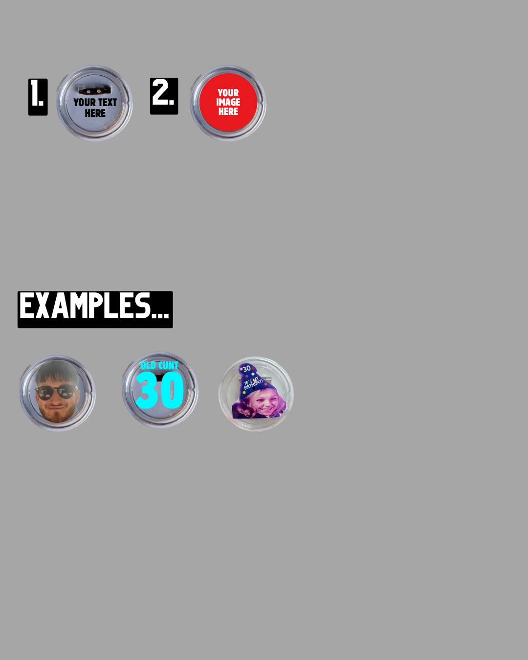 📍 Personalised Badges x5 - Funny Rude Birthday Nights Out Party Secret Santa Quirky Silly Customised Naughty Pin Adult Stag Do Hen Night Gifts